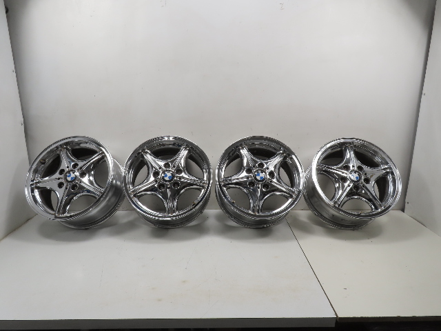 99 BMW Z3 E36 2.5L #1302 Wheel Set, Style 35 Z-Star 16x7 Chrome 36111092260