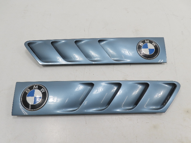 99 BMW Z3 E36 2.5L #1302 Grill Pair, Exterior Hood Gill Atlanta Blue 51138397505 51138397506