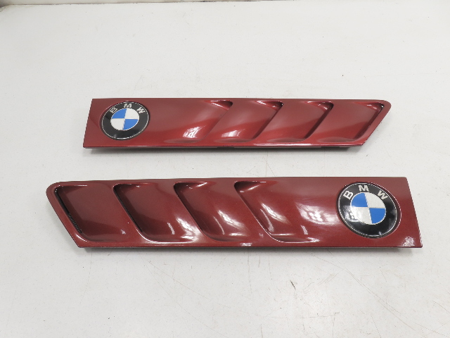 00 BMW Z3 E36 2.5L #1304 Grill Pair, Exterior Hood Gill Siena Red 51138397505 51138397506