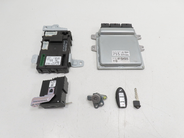 16 Nissan 370Z Convertible #1305 Lock Set, ECU Module Ignition Door Key Cylinder Fob