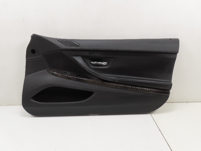 12 BMW 650i F12 Convertible #1306 Door Panel Trim, Black Nappa Black Wood Right
