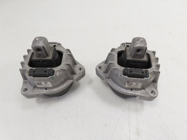 12 BMW 650i F12 Convertible #1306 Mount Bracket Pair, Engine OEM Left & Right 22116851263, 22116851264