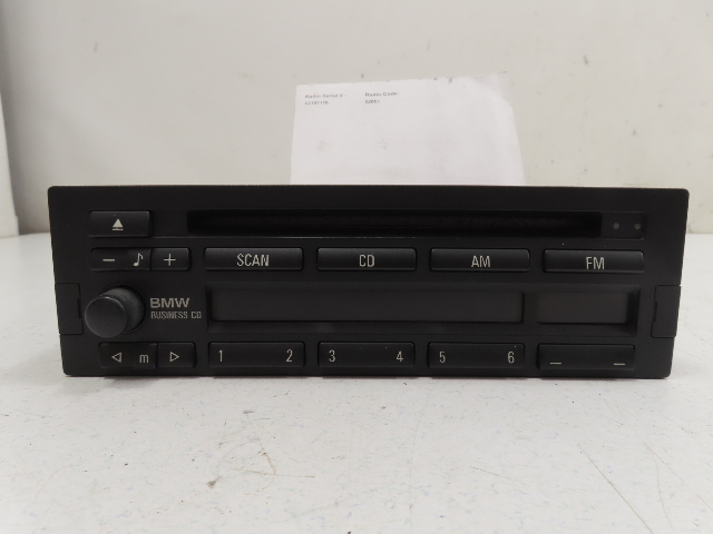 99 BMW Z3 E36 2.8L #1307 Radio, Business CD Player AM FM Tuner 65126900603