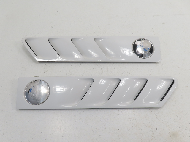 99 BMW Z3 E36 2.8L #1307 Grill Pair, Exterior Hood Gill Alpine White 51138397505 51138397506