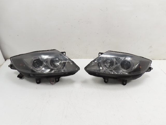 07 BMW Z4 E85 #1311 Headlight Pair, Halogen, Sonar Right Black/Chrome