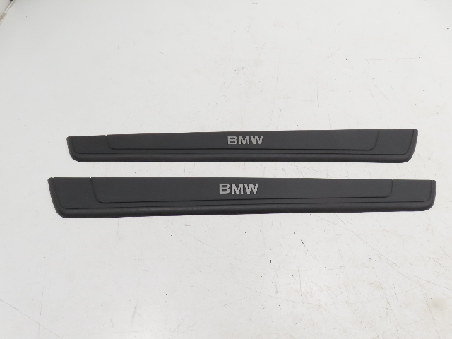 03 BMW Z4 E85 #1312 Trim Pair, Door Sill, Black OEM 7016653 7016654
