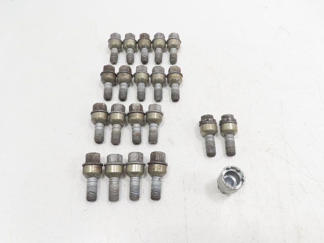 97 Porsche Boxster 986 #1315 Lug Bolt Set, 20 OEM Wheel Lug Nuts 2 Locking & Key
