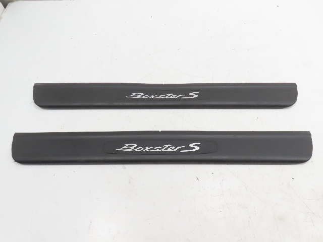 00 Porsche Boxster S 986 #1316 Trim Pair, Door Sill Scuff Plate Boxster S Scribe