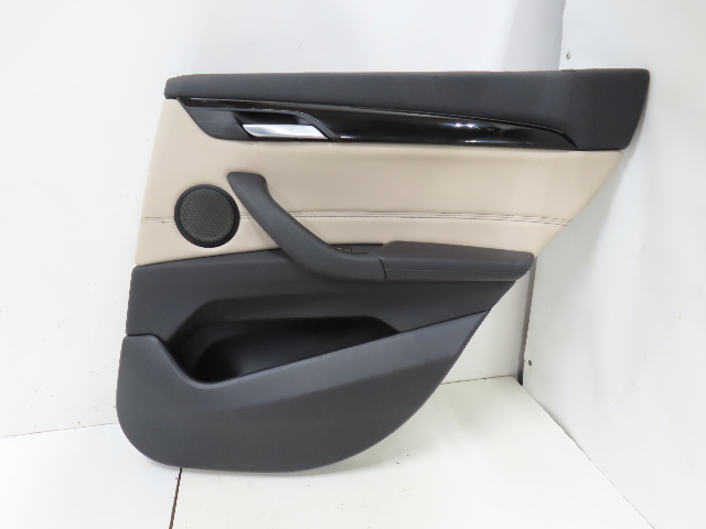 16 BMW X1 F48 Xdrive 28i #1317 Door Panel, Rear Right Black Oyster Grey