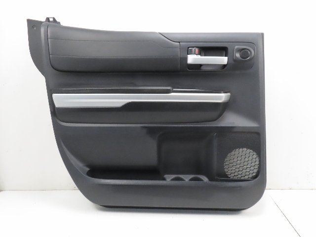 15 Toyota Tundra Crewmax #1318 door panel, left rear extended cab black