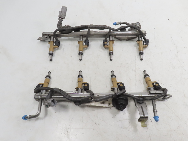 15 Toyota Tundra Crewmax #1318 Injector Set w/ Fuel Rail & Wiring Outer OEM 82127-34050 82126-34021