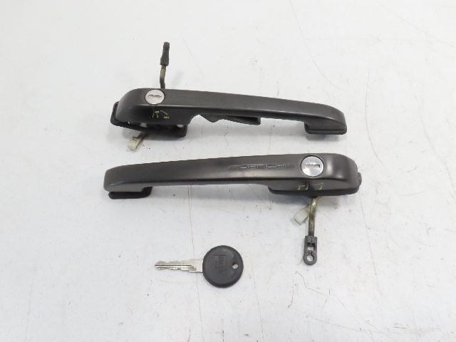 Porsche 944 Turbo 951 #1323 Door Handle Pair w/ key, Exterior Script