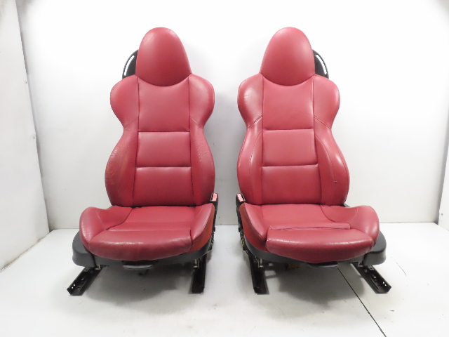 06 BMW Z4 E85 #1326 Seat Pair, Power Heated M-Sport Leather Red