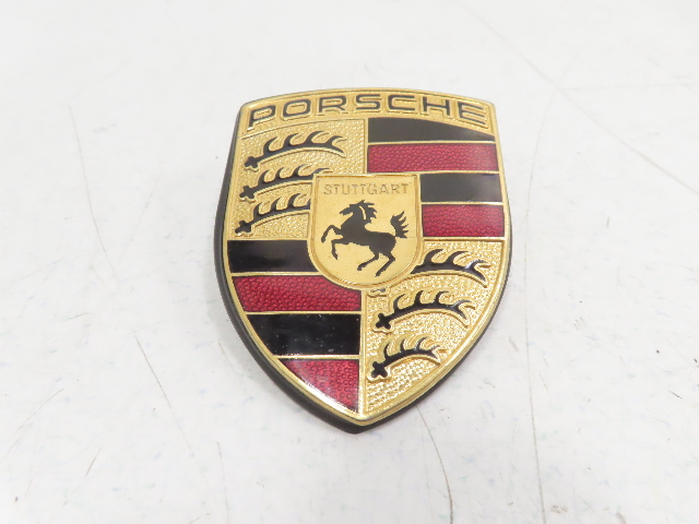 98 Porsche Boxster 986 #1328 Emblem, Front Hood Badge Crest, Gold 911 99655921100