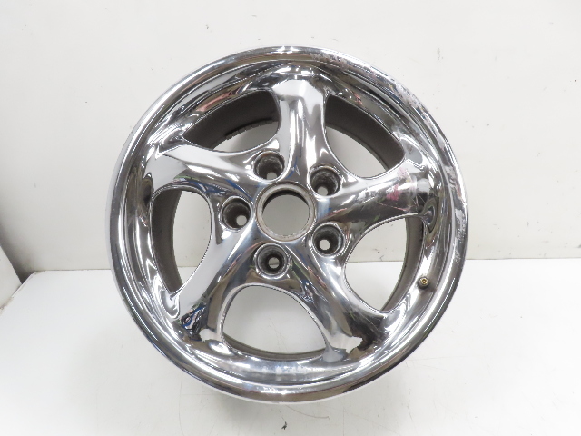 98 Porsche Boxster 986 #1328 Wheel 5 Double Spoke 8.5x17 Genuine Rear Chrome 98636212605