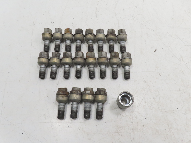 98 Porsche Boxster 986 #1328 Lug Bolt Set, 20 OEM Wheel Lug Nuts 4 Locking & Key