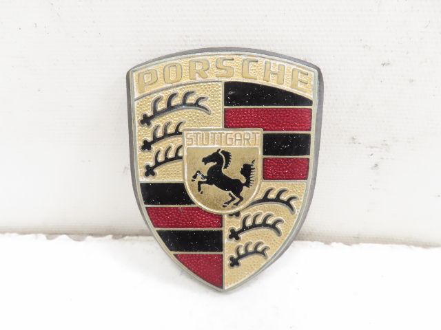 87 Porsche 928 S4 #1331 Emblem, Hood Crest OEM GOLD Genuine 90155921020