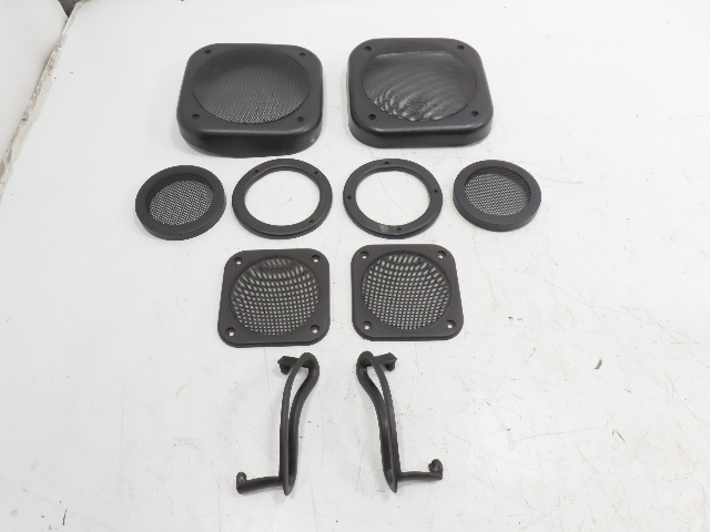 87 Porsche 928 S4 #1331 Trim Speaker Grill Cover & Seatbelt Guides Quarter Panel