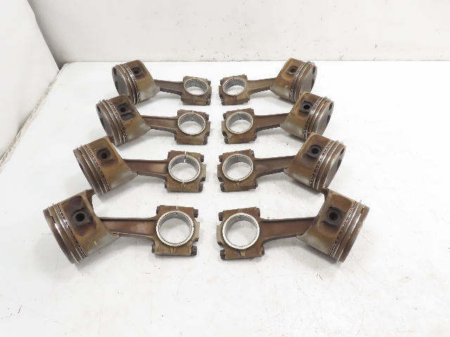 87 Porsche 928 S4 #1331 Piston set of 8 w/ Connecting Rods V8 M28.42 OEM Genuine 92810304309 9441031100