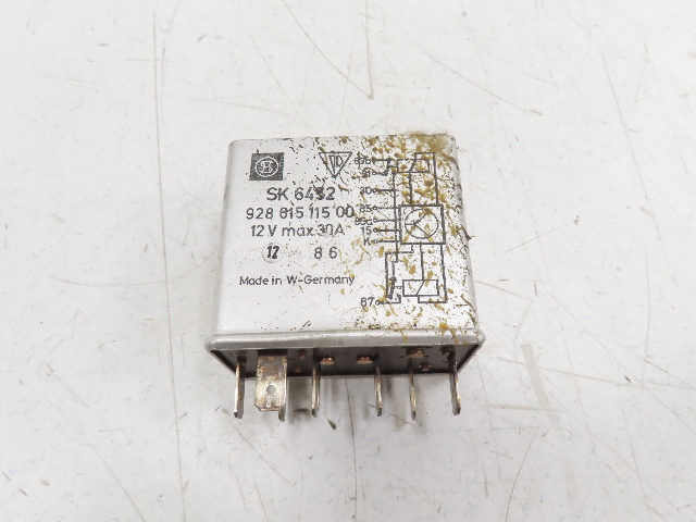 87 Porsche 928 S4 #1331 Relay, Slow Action Windshield Defrost 92861511500