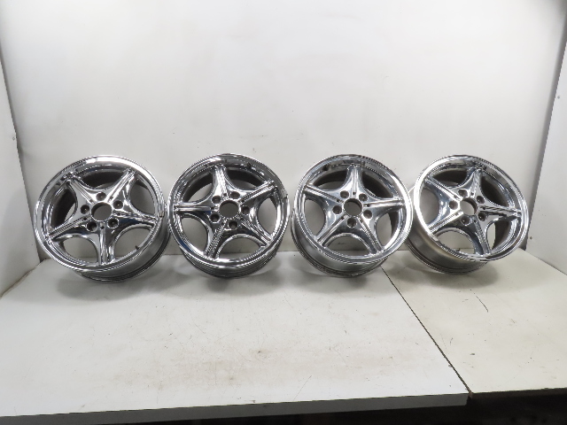 96 BMW Z3 E36 1.9L #1333 Wheel Set, Style 35 Z-Star 16x7 Chrome 36111092260