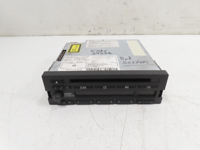 BMW Z3 E36 Radio, Business CD Player AM FM Tuner 65126909884