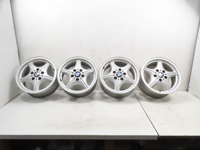 97 BMW Z3 E36 1.9L #1335 Wheel Set, Style 35 Z-Star 16x7 Silver 36111092260