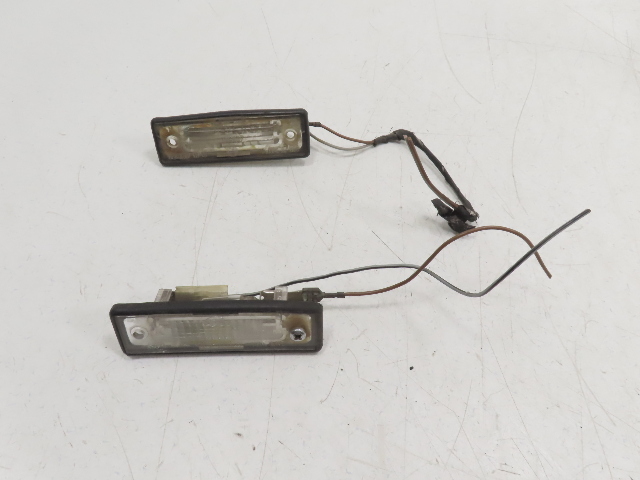 1988 BMW 325i E30 #1336 Light Lamp Pair License Plate w/ Wiring Rear 63261372763 63261372764