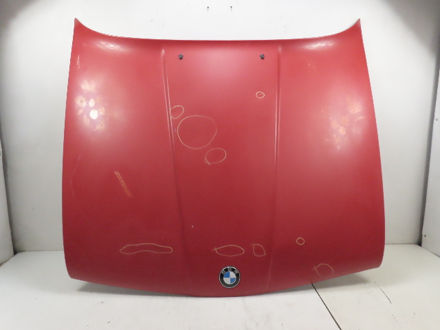 1988 BMW 325i E30 #1336 Hood Front Red OEM 41611955457