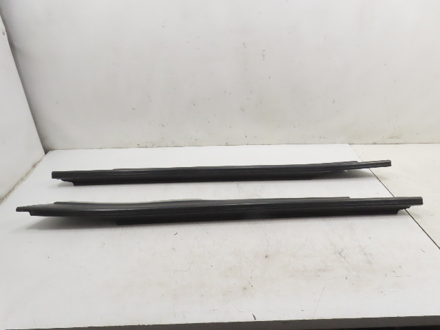 1988 BMW 325i E30 #1336 Trim Pair, Door Sill Scuff Plate Black 51471933721, 51471933722