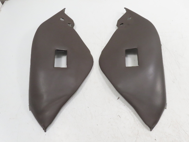 85 Porsche 928 S #1338 Trim Pair, Rear Seatbelt Seat Well Panel Brown