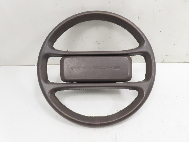 85 Porsche 928 S #1338 Steering Wheel W/ Pad, Leather Brown