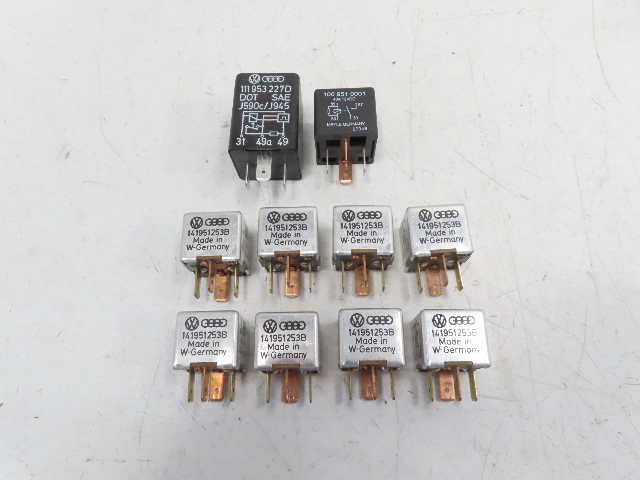 85 Porsche 928 S #1338 Relay Set, OEM Silver & Black