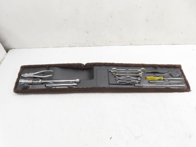 85 Porsche 928 S #1338 Tool Kit & Shelf Rear Hatch Genuine Complete Brown 92855118106