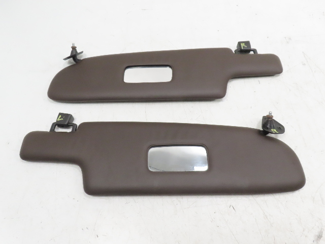 85 Porsche 928 S #1338 Sunvisor Pair, Vinyl Front Brown OEM
