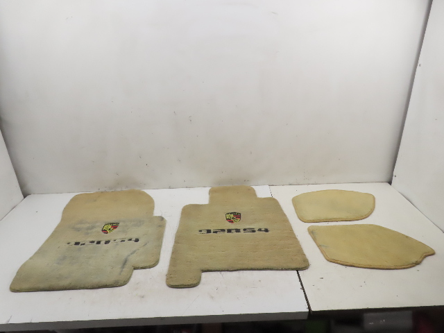 87-91 Porsche 928 S4 Carpet Set Floor Mats W/ PORSCHE SCRIPT TAN