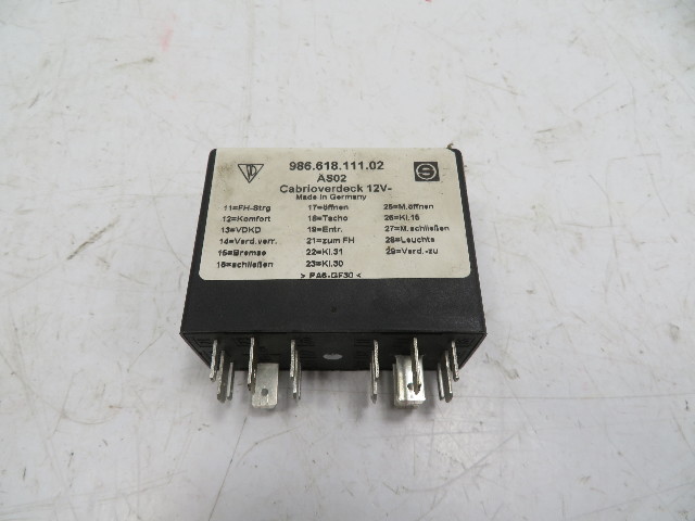 Porsche Boxster 986 Relay, Convertible Soft Top 98661811102