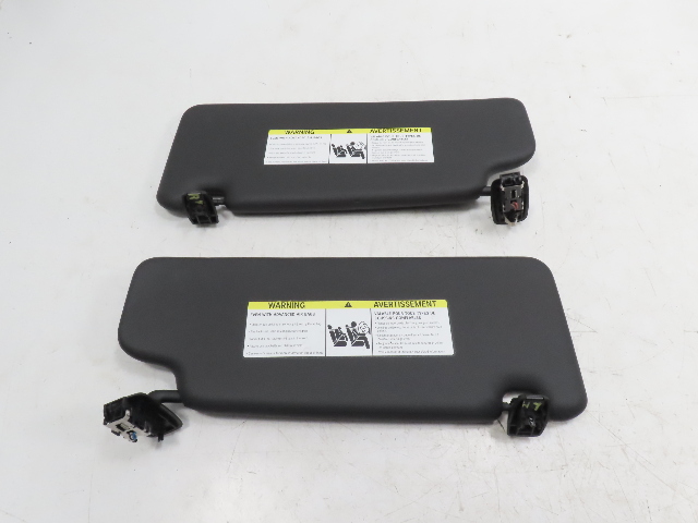 BMW X1 F48 Xdrive 28i Sunvisor Pair, w/Clips Right & Left Side Black OEM
