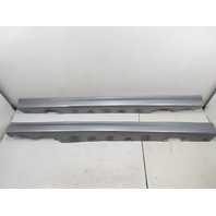 01-06 BMW M3 E46 Trim Side Skirt Pair Left & Right Steel Grey OEM