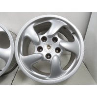 Porsche Boxster 986 Wheel Set, Five Spoke 17x8.5 17x7 Staggered 98636212605 98636212400