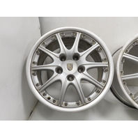 01 Porsche Boxster 986 #1300 Wheel Set Sport BBS 10 Spoke Staggard 18x8.5 & 18x9 OEM