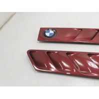 00 BMW Z3 E36 2.5L #1304 Grill Pair, Exterior Hood Gill Siena Red 51138397505 51138397506