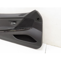 12 BMW 650i F12 Convertible #1306 Door Panel Trim, Black Nappa Black Wood Left