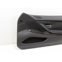 12 BMW 650i F12 Convertible #1306 Door Panel Trim, Black Nappa Black Wood Right