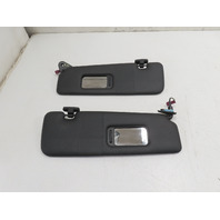 12 BMW 650i F12 Convertible #1306 Sun Visor Pair, Left & Right Sunvisor Black