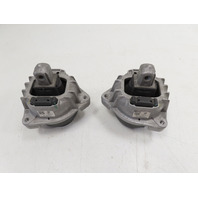 12 BMW 650i F12 Convertible #1306 Mount Bracket Pair, Engine OEM Left & Right 22116851263, 22116851264