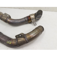 12 BMW 650i F12 Convertible #1306 Exhaust Manifold Pair, Header Flex Pipe R&L
