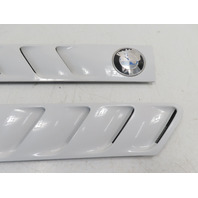 99 BMW Z3 E36 2.8L #1307 Grill Pair, Exterior Hood Gill Alpine White 51138397505 51138397506