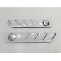 99 BMW Z3 E36 2.8L #1307 Grill Pair, Exterior Hood Gill Alpine White 51138397505 51138397506