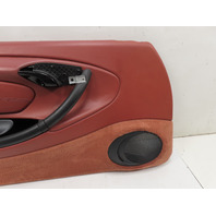 98 Porsche Boxster 986 #1308 Door Panel, Red Leather, Left